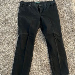 Black, straight leg jeans. Worn only a handful of times.